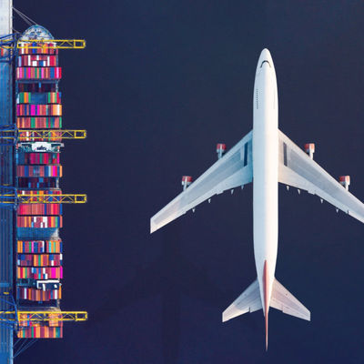 Die internationale Luftfrachtschifffahrt von China in die USA